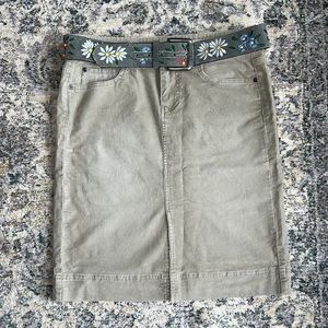J Jill Corduroy Skirt, w free belt. Size 4 Petite
